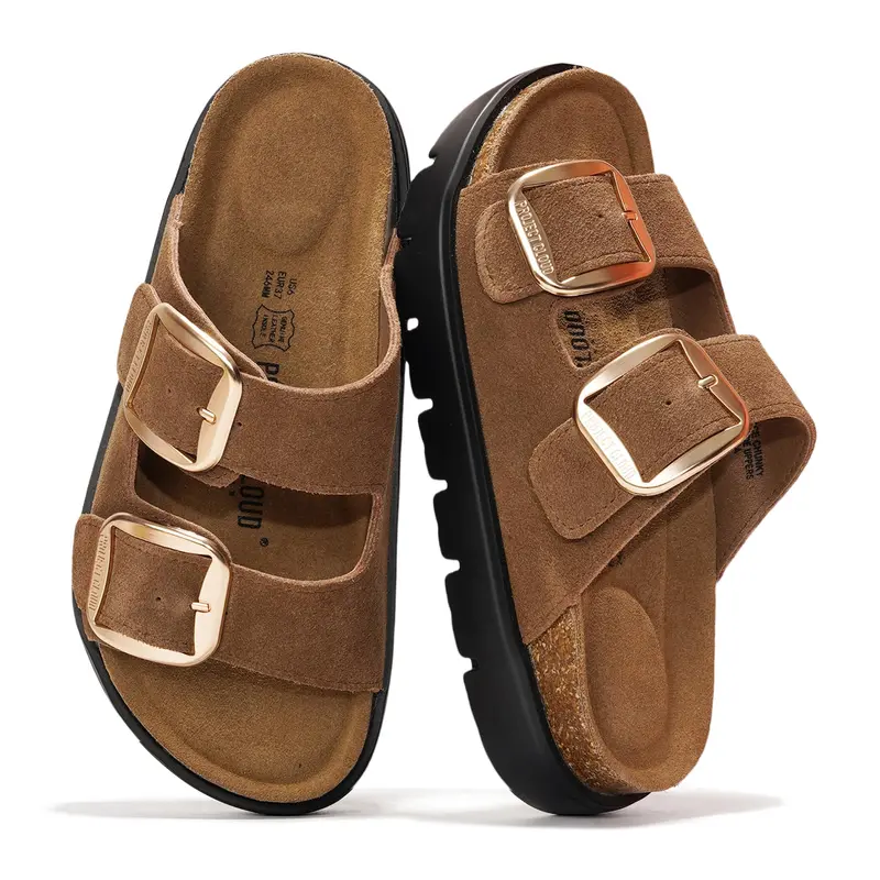 Genuine Leather Platform Sandals