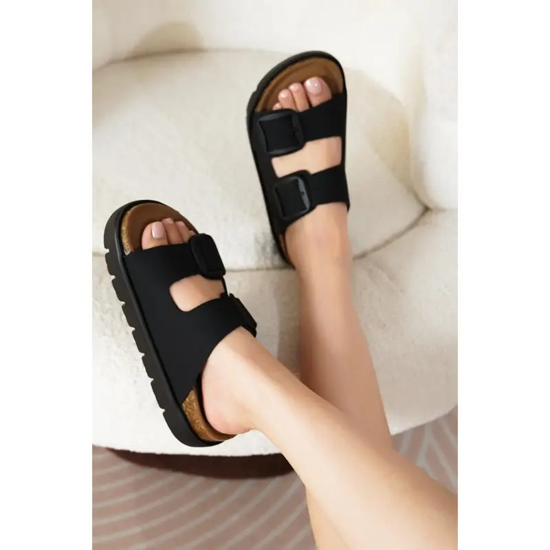 Genuine Leather Platform Sandals