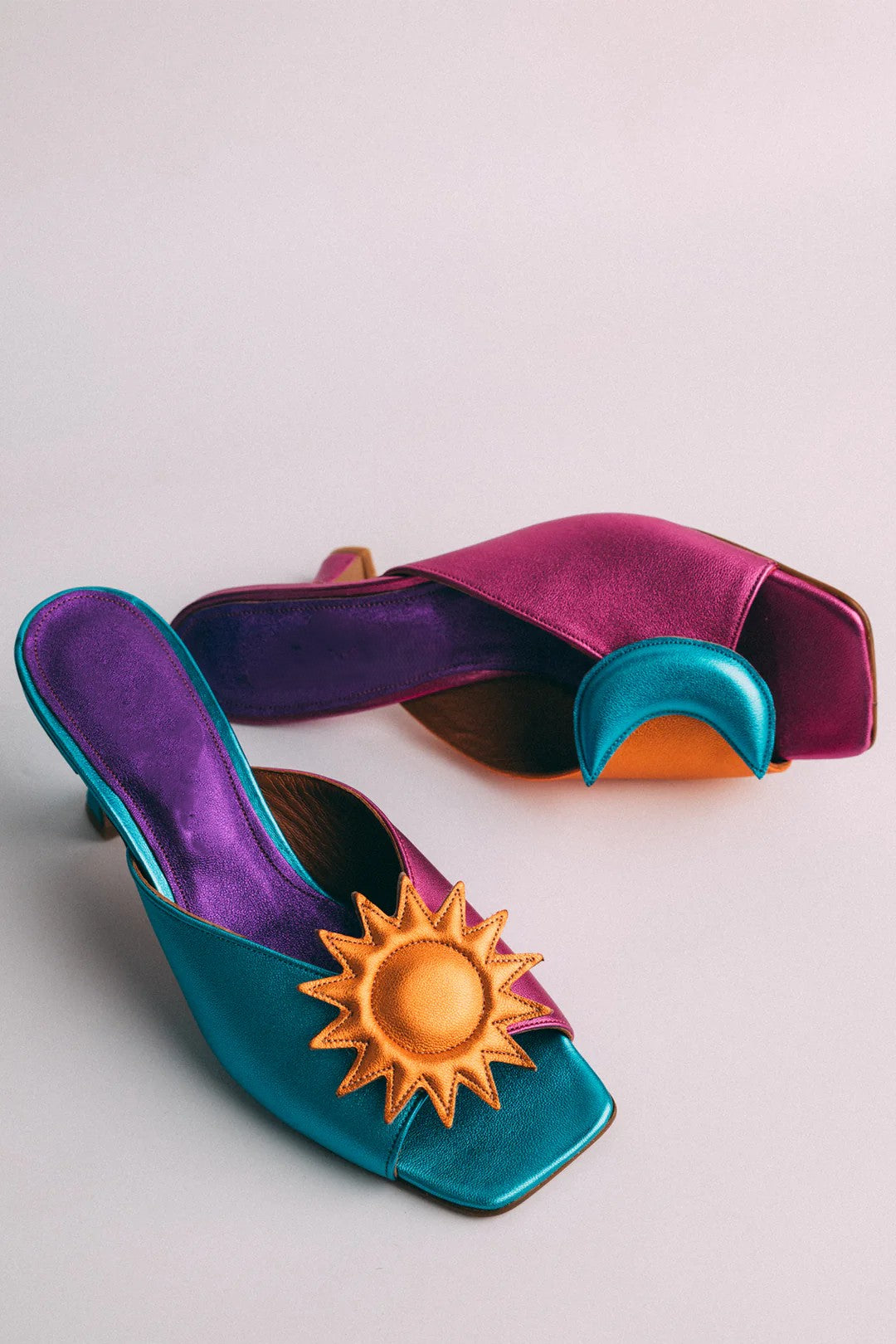 Sun and Crescent Moon Heel