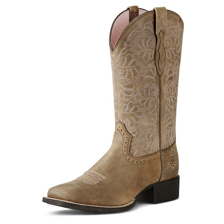 Ladies Round Up Remuda Boots Brown Bombe