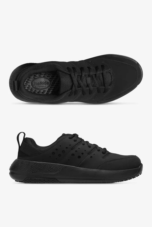 On The Clock Triple Black Athletic Lace Up Shoes