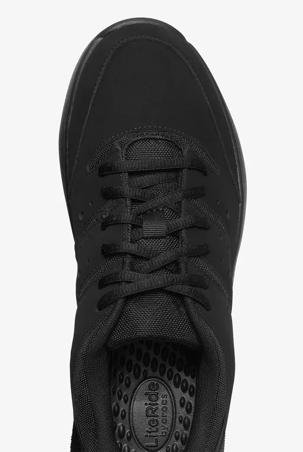 On The Clock Triple Black Athletic Lace Up Shoes