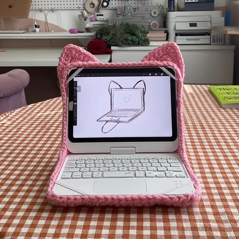 Knitted Crochet Laptop Case Bag