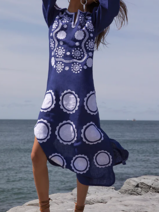 Embroidered Maxi Dress