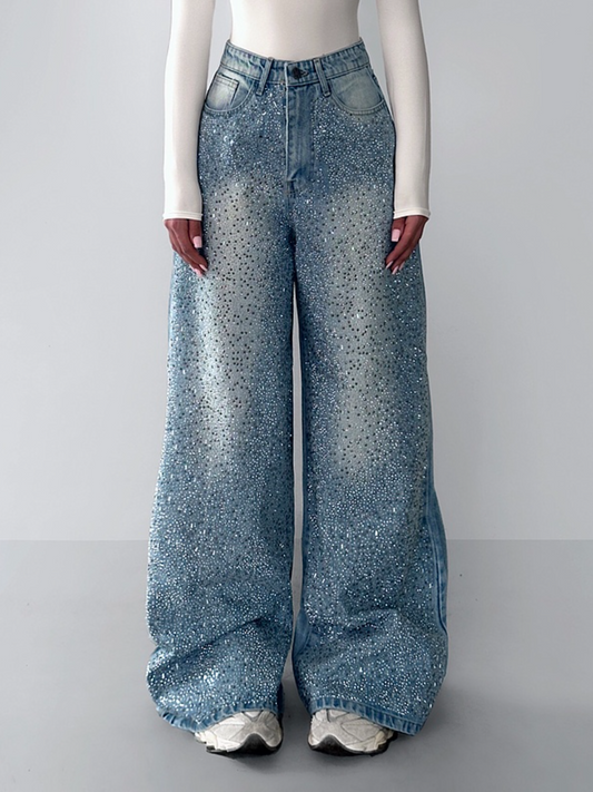 Stylish Bedazzled Rhinestone Jeans