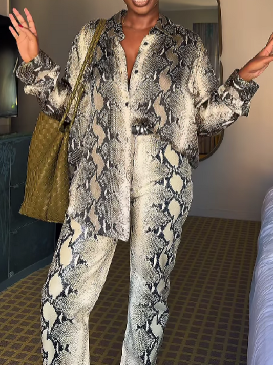 Printed Shirt Suit