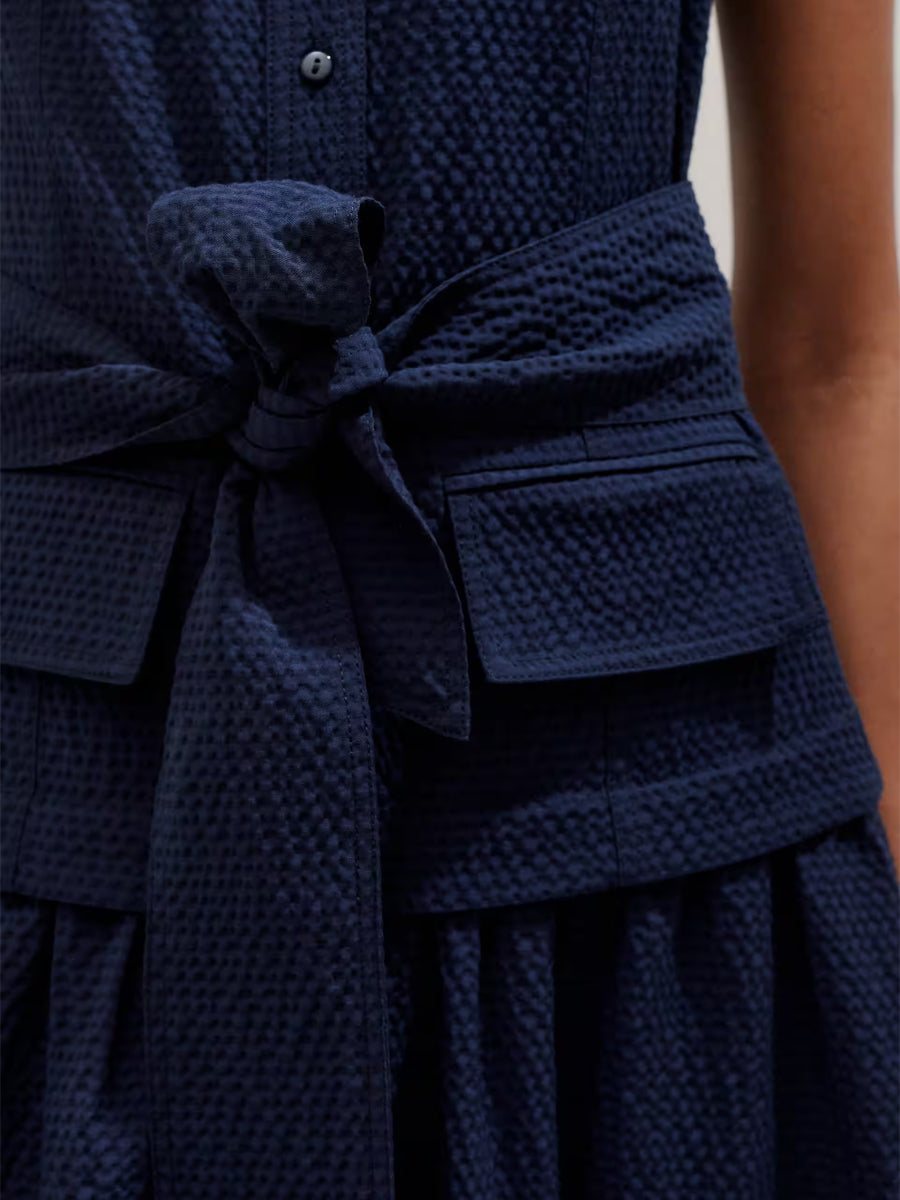 Sleeveless Waist Tie Maxi Dress
