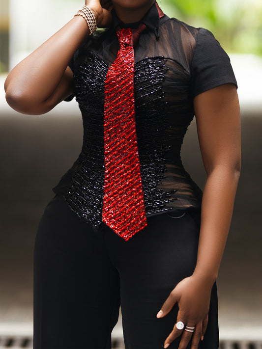 Fashion Sequin Tie