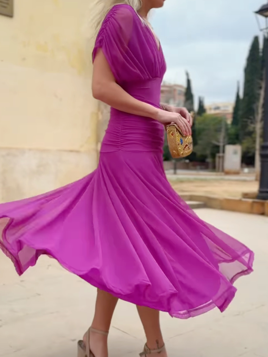 The Demure Mesh Occasion Dress