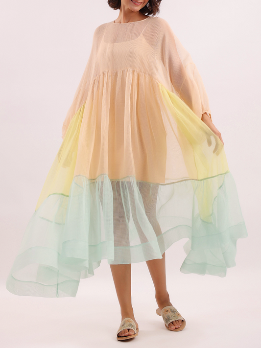 Elegant Mesh With Lined Dress