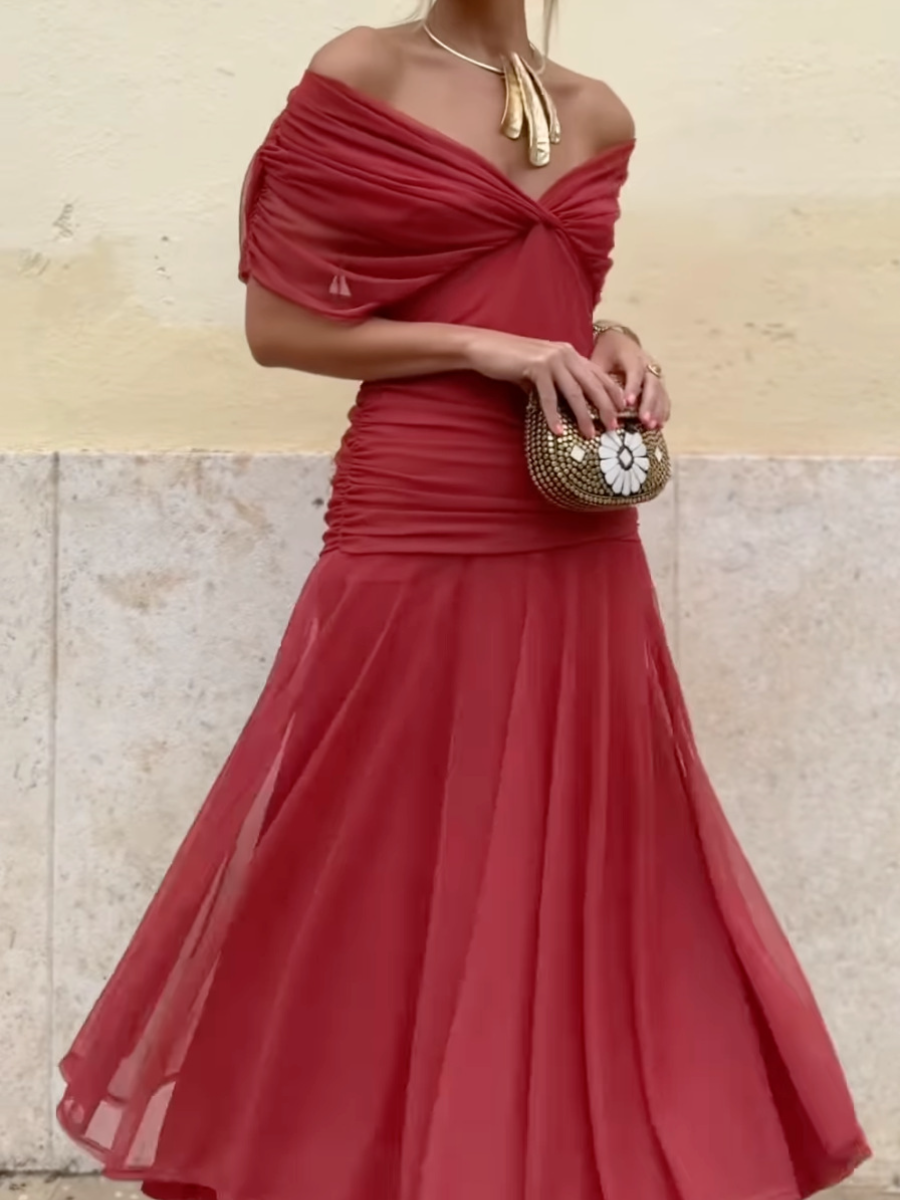 The Demure Mesh Occasion Dress