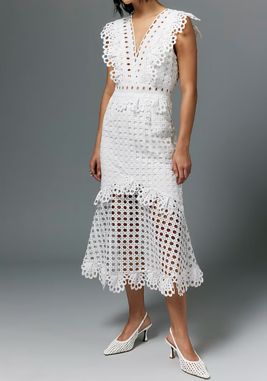 Demure Summer Occasion Dress