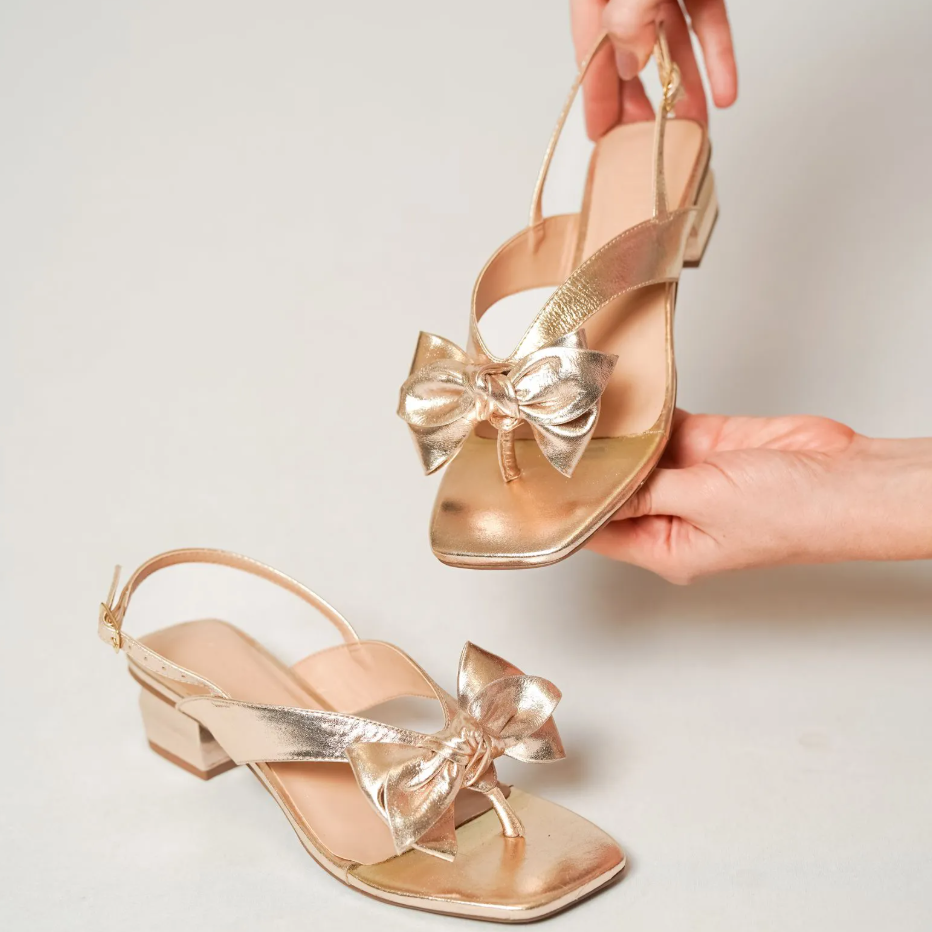 Women's Chic Thong-Heel Sandals