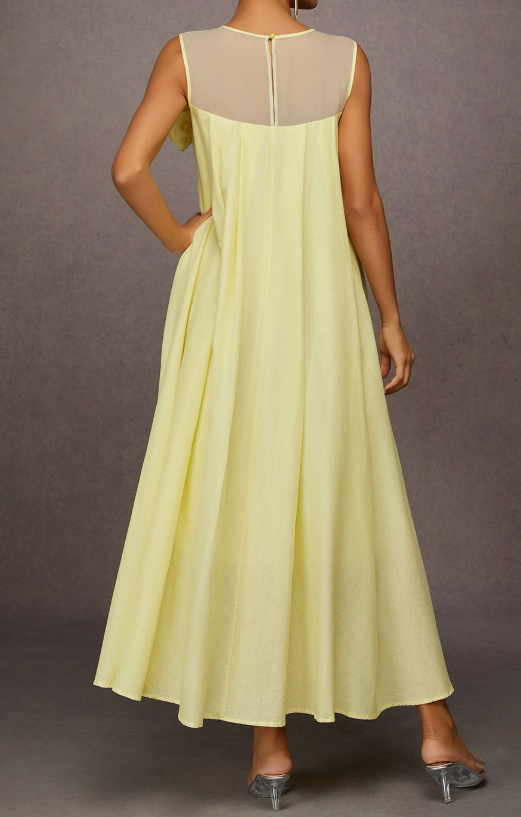 The Breezy Yellow Occasion Dress