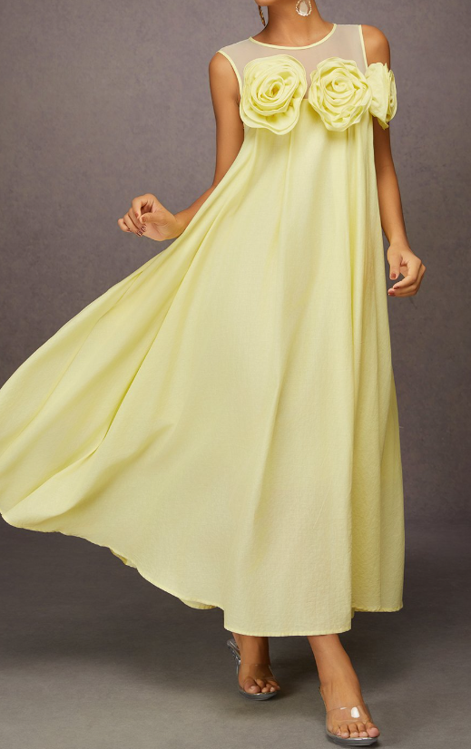 The Breezy Yellow Occasion Dress