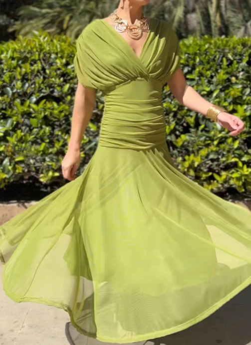 The Demure Mesh Occasion Dress