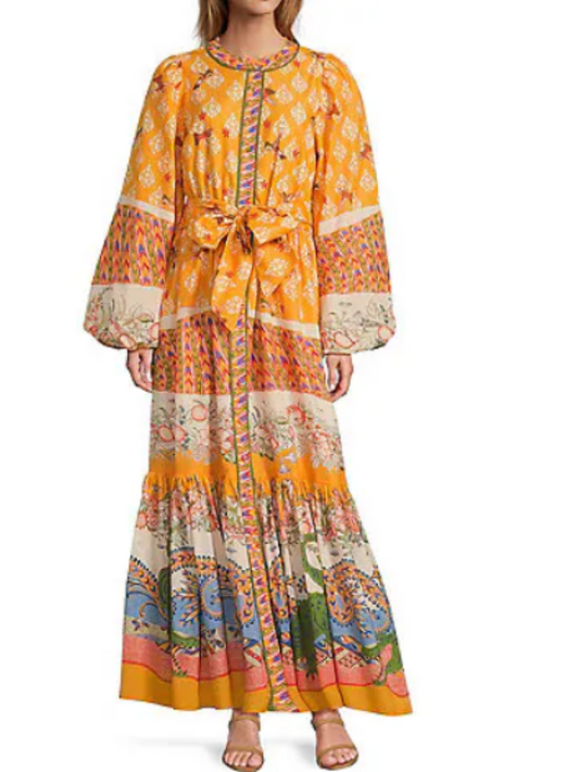 Casual Print Maxi Dress
