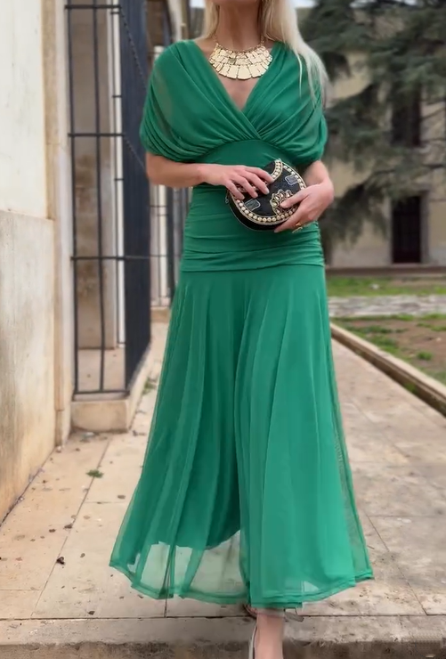 The Demure Mesh Occasion Dress