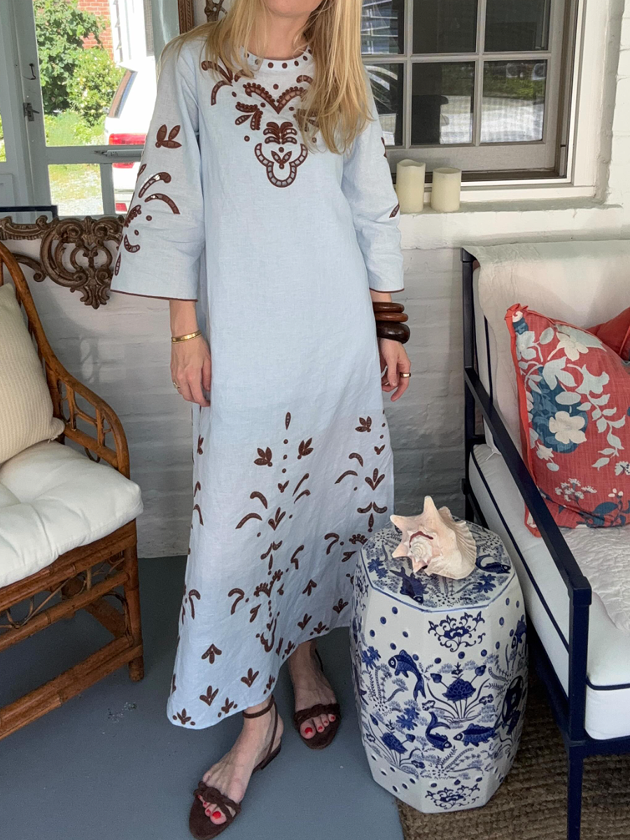 Round Neck Printed Dress