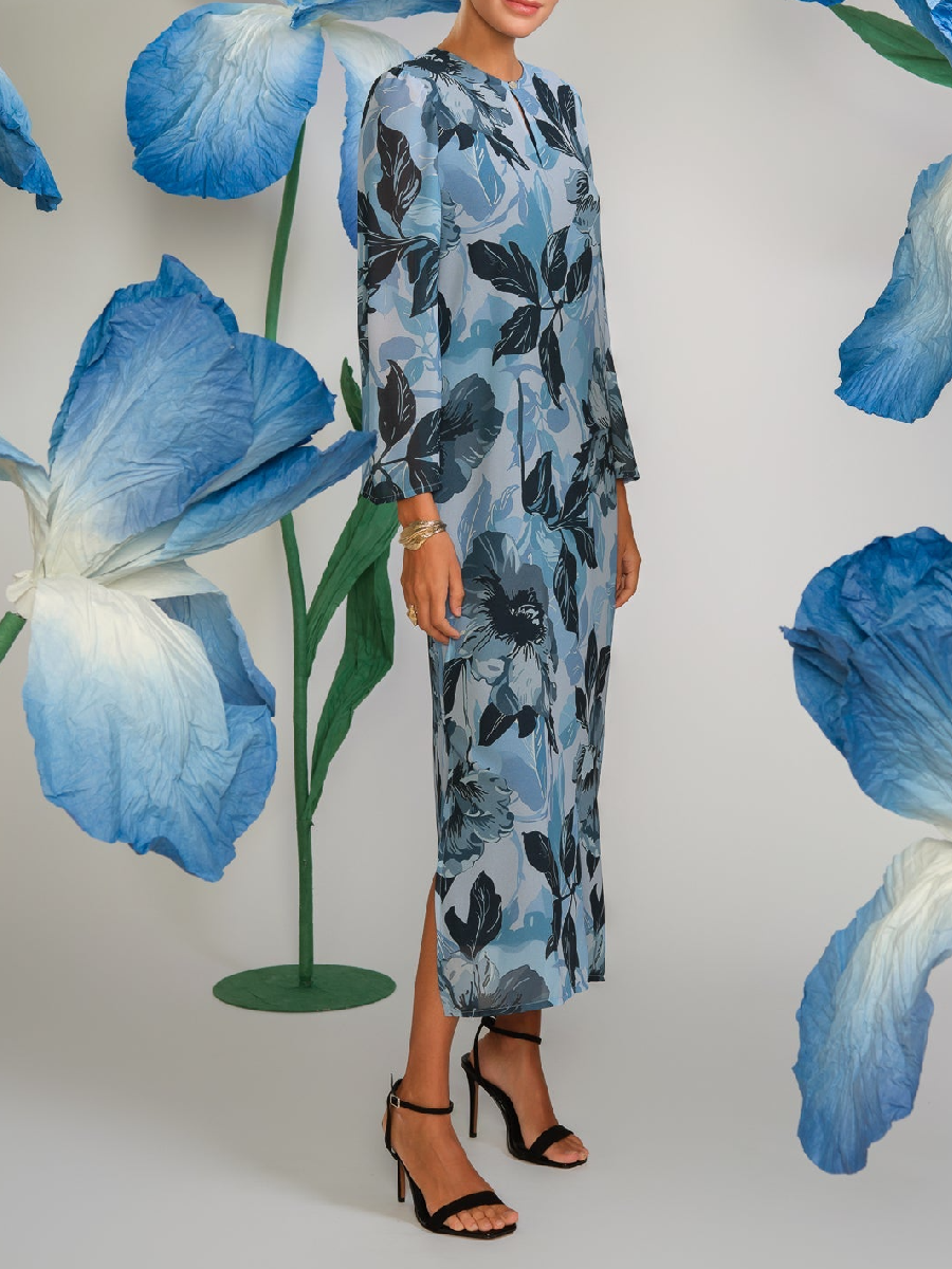 (⏰New Arrivals Promotion $20 OFF) Lou Blue Midi Dress