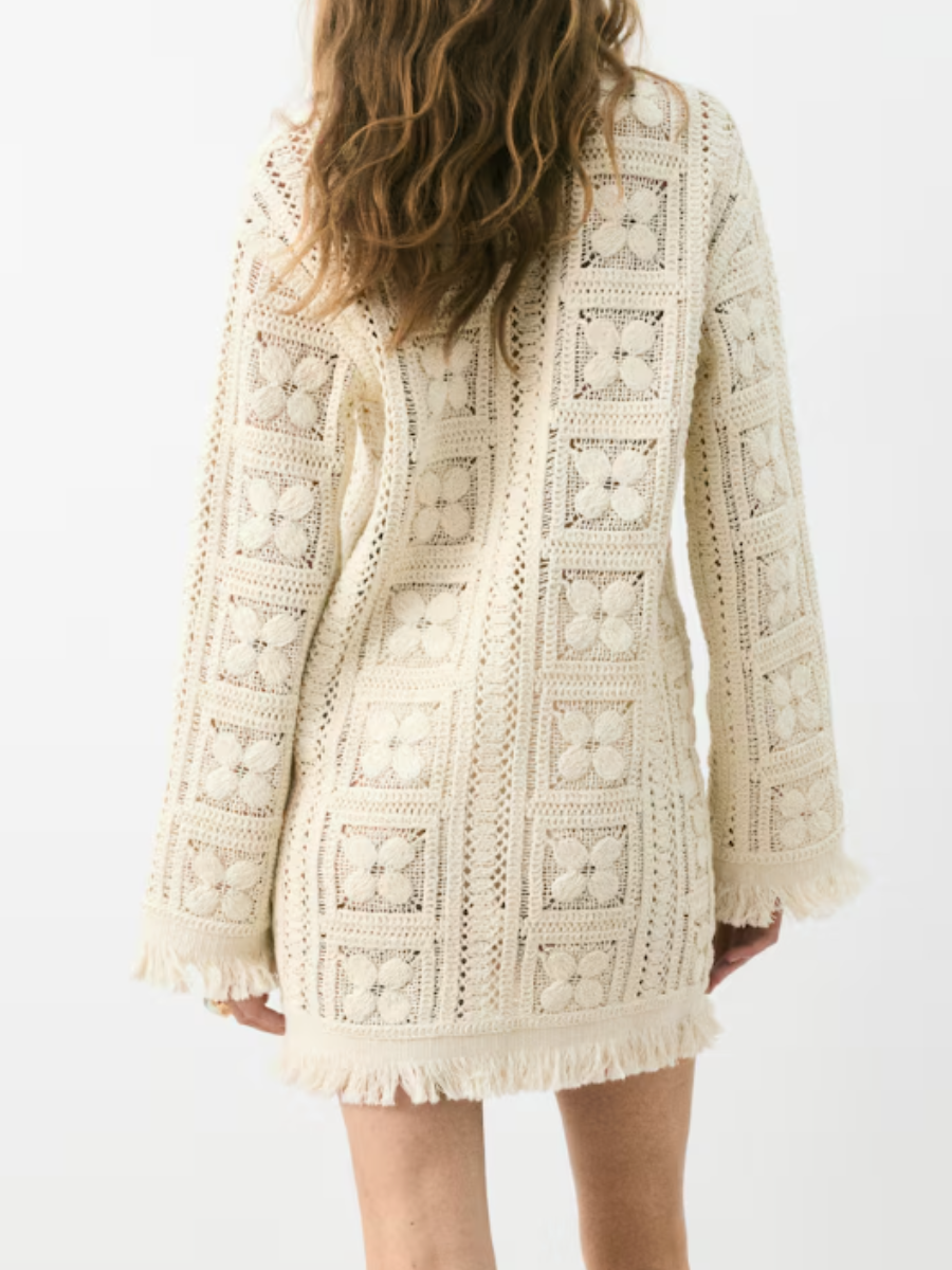 Woven Cutout Mini Dress