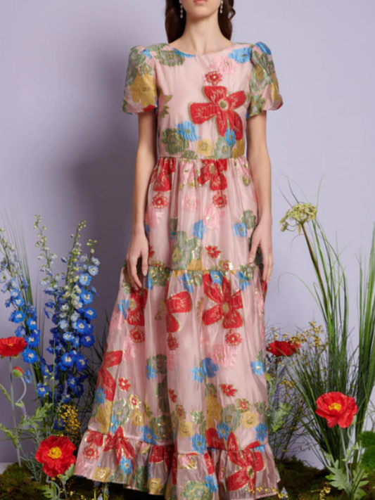 Backless Printed Dress