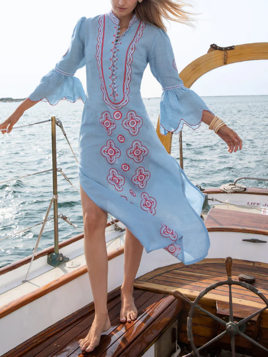 Embroidered Maxi Dress