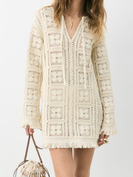 Woven Cutout Mini Dress