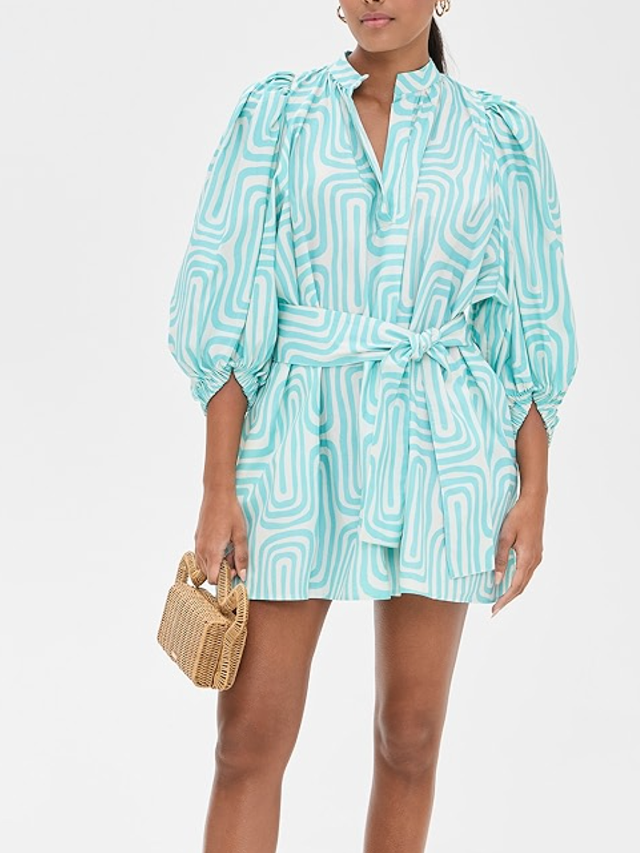 Abstract Print Mini Dress