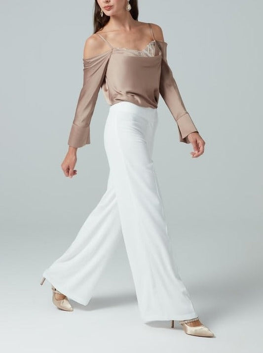 Mid Waist Crepe Pants